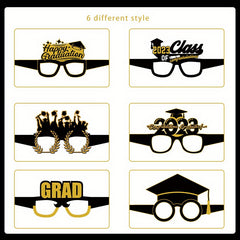 6pcs Graduation Students Glasses Graduation Party Decorations Photo Props
