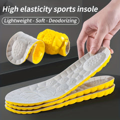 Sports Shock Absorption Insoles High Elastic Deodorant Running Insoles