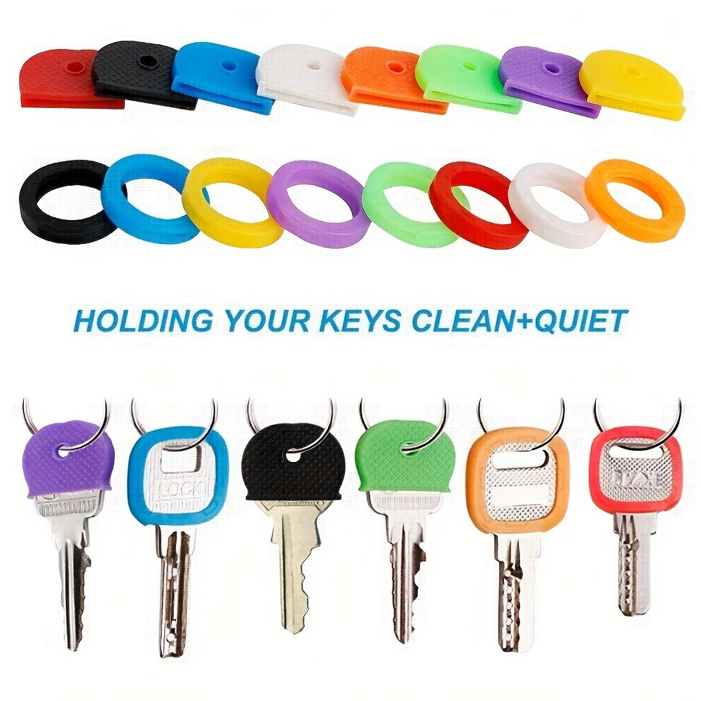 32pcs Key Caps Covers Tags Key Ring Combo Key Identifier Label ID
