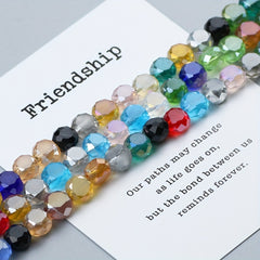 50pcs 5x8mm Colorful Crystal Glass Beads DIY Earrings Bracelet Necklace