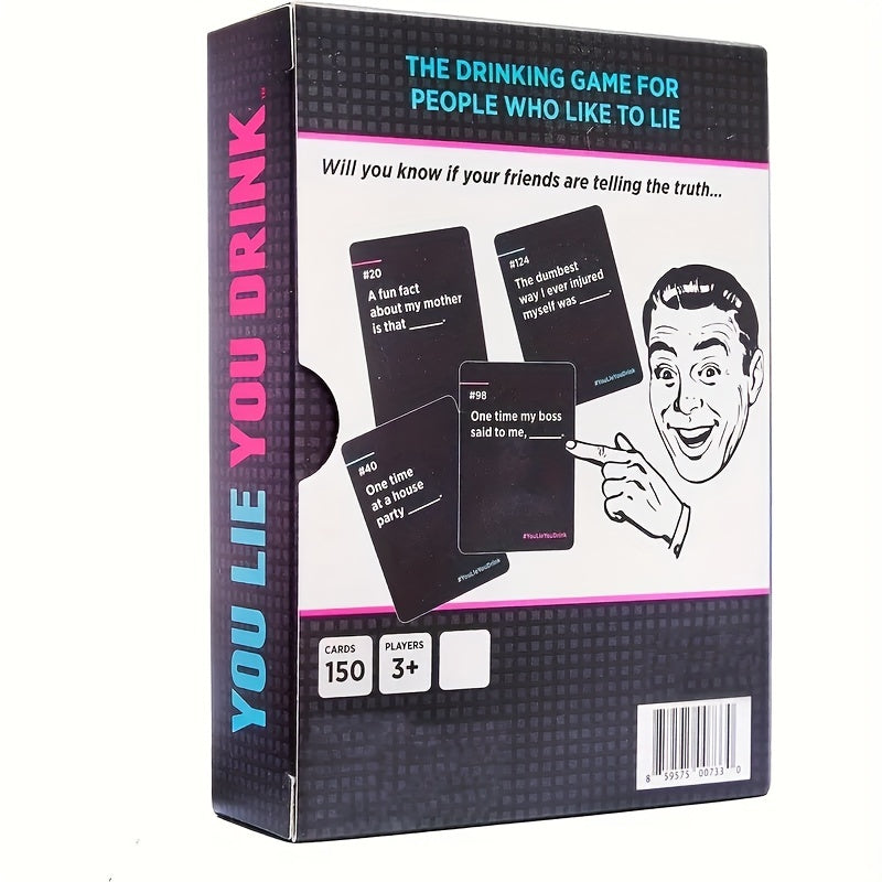 You Lie You Drink Drinking Game for Non-Liers Christmas Halloween Thanksgiving