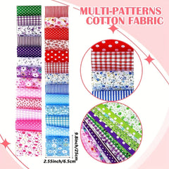 40pcs Cotton Solids Fabric Patchwork Roll for DIY Craft 6x48cm