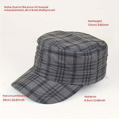 Plaid Sunshade Baseball Cap for Men Women