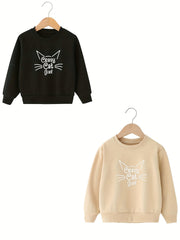 Heart Cat Claws Graphic Sweatshirt for Girls