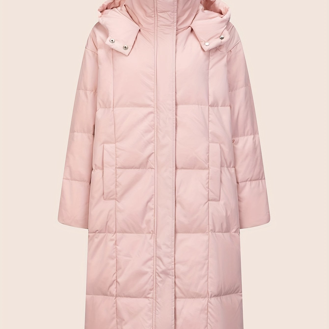 Women's Long Down Jacket with Hood for Winter Outdoor Sports