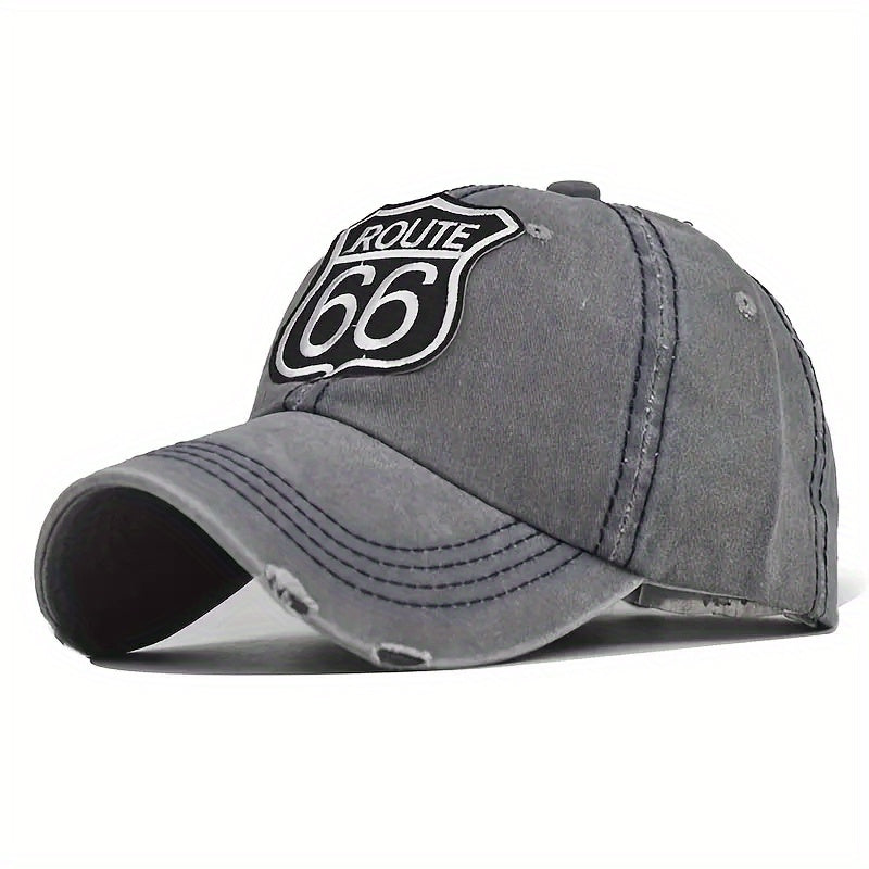 Label Patch Baseball Cap Vintage Washed Distressed Cotton Dad Hat