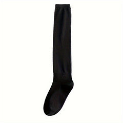 6-Pair Solid Ribbed Over-the-Knee Socks Women's Stockings
