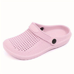Women's Casual Garden Clogs Hollow Out Closed Toe Slip On Shoes