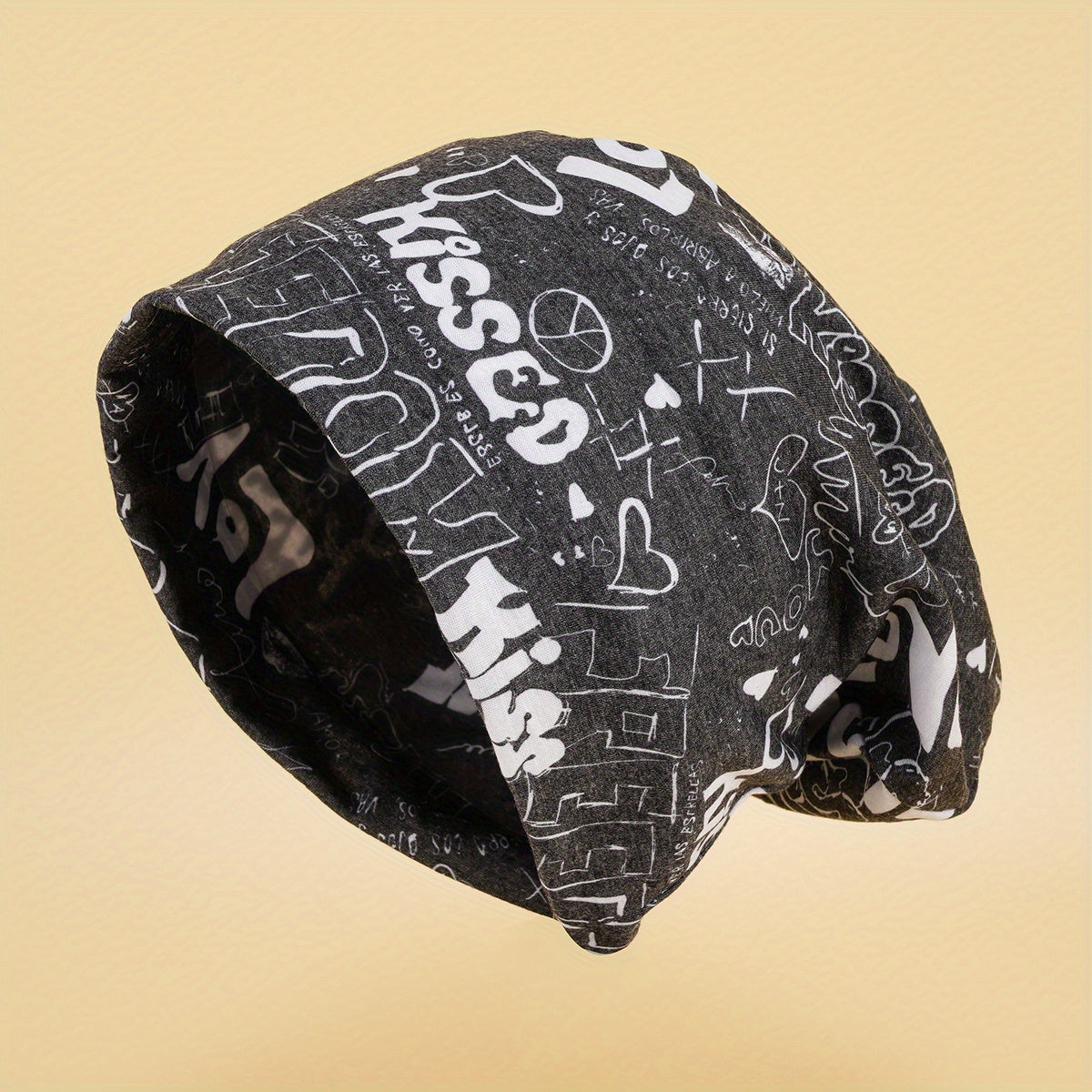 Hip Hop Unisex Beanie Letter Graffiti Elastic Skull Hat