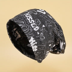 Hip Hop Unisex Beanie Letter Graffiti Elastic Skull Hat