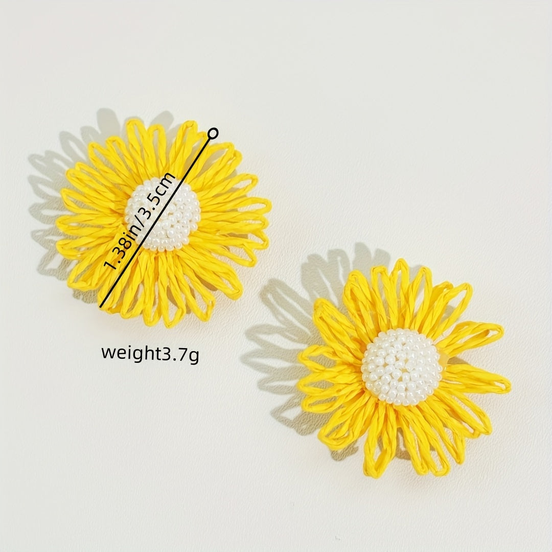 2pcs Flower Shirt Button Set Brass Base Decorative Buttons