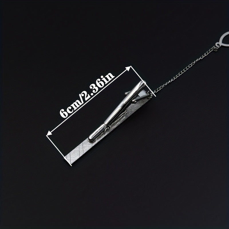 Men's Tie Clip Silvery Business Collar Clip