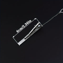 Men's Tie Clip Silvery Business Collar Clip