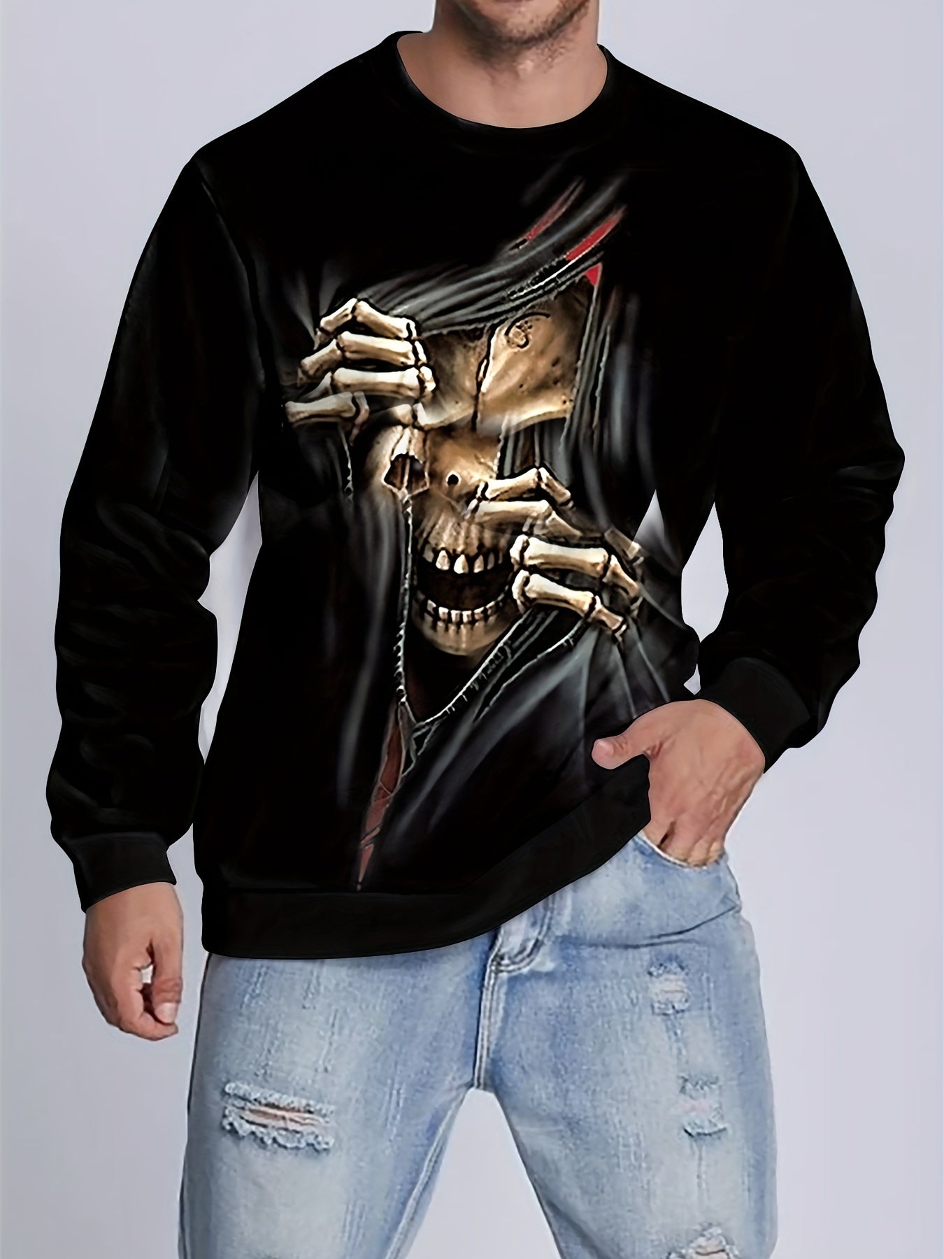 Men's 3D Pattern Print Sweatshirt for Autumn Winter