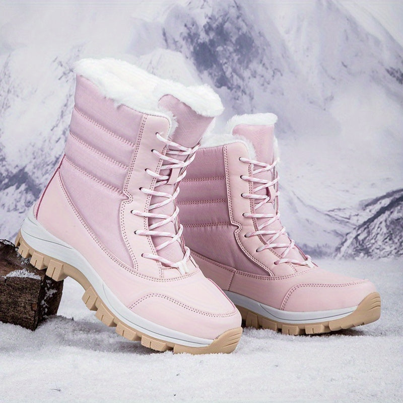 Winter High Top Snow Boots Plus Velvet Warm Outdoor Anti-skid Women's Boots