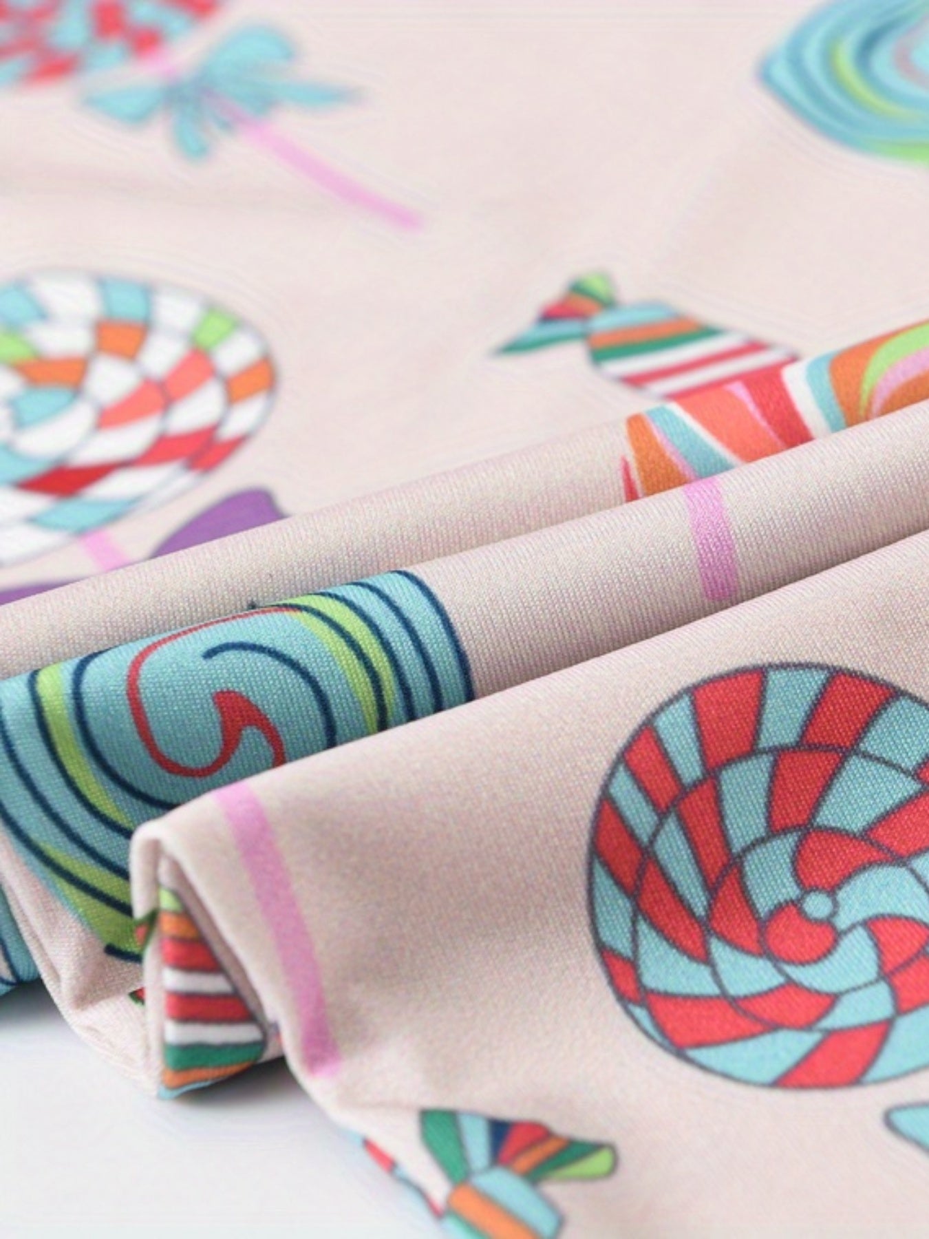 Girls Lollipop Print Slim Fit Leggings for Kids
