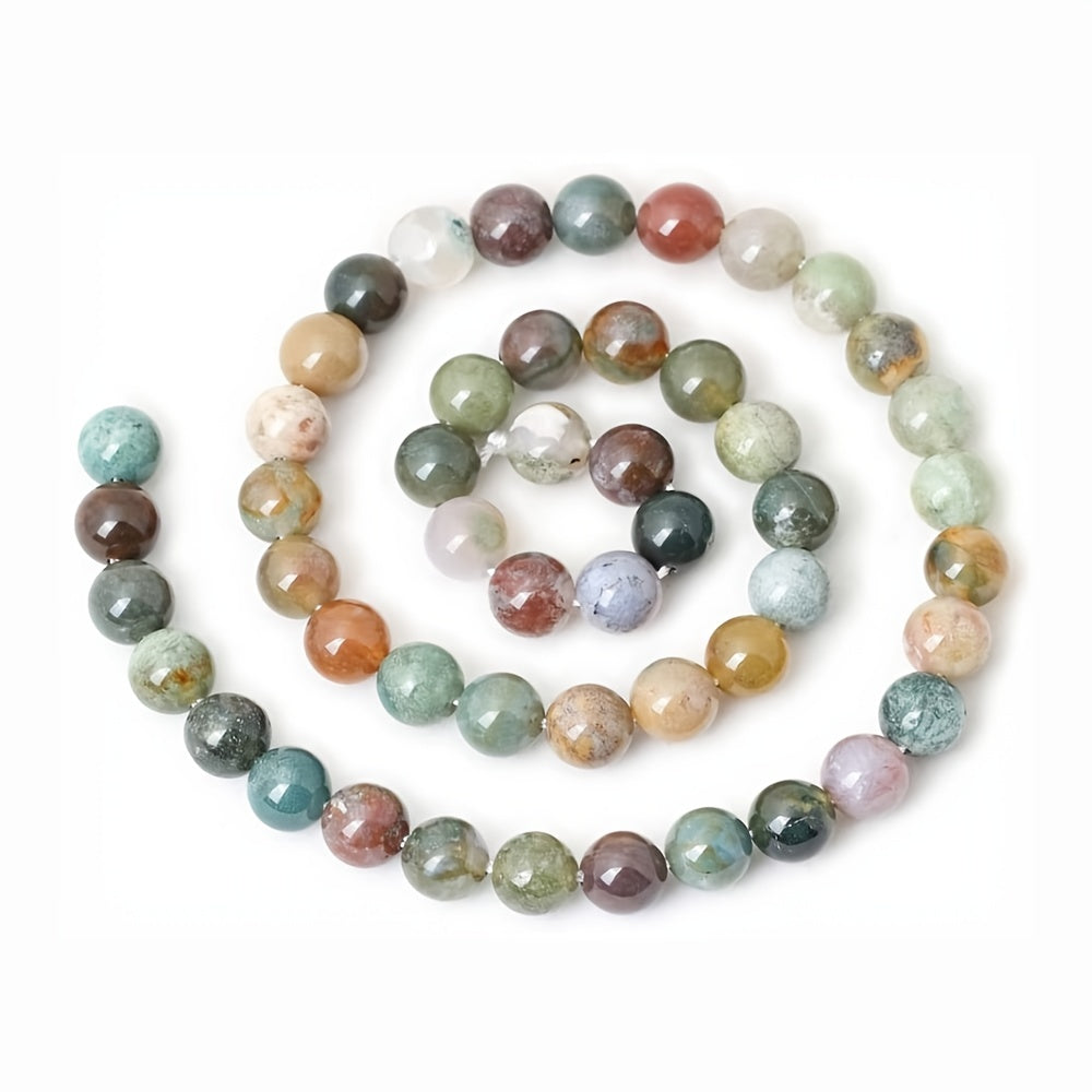 Natural Agate Gemstone Round Loose Beads DIY Jewelry Making