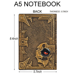 Dragon A5 Diary Notebook Embossed Leather Travel Journal