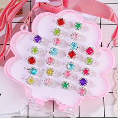 Children's Rings Girls Toys Baby Ear Clip Jewelry Box Princess Trinkets