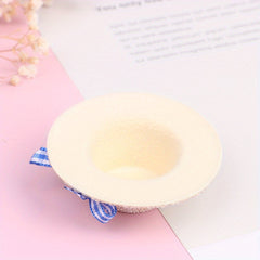 4pcs Straw Hats Set DIY Craft Doll Accessories Party Decorations
