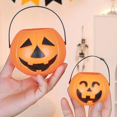 Halloween Plastic Candy Jar Supplies Toy Pumpkin Lantern