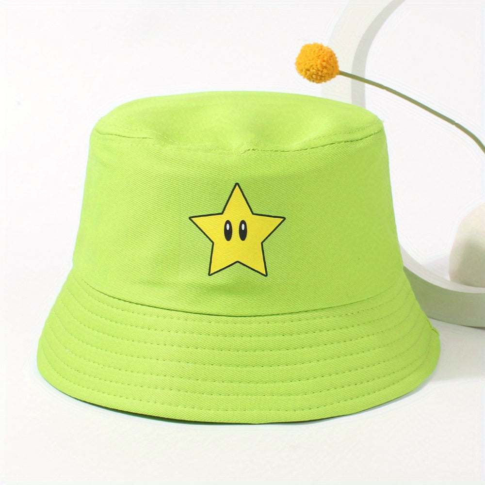 Cartoon Print Bucket Hat Sunscreen Beach Hats For Women & Men