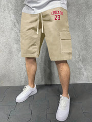 Men's Knee Long Chicago Graphic Shorts