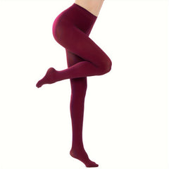 Women's Footed Tights 80D High Waist Semi Opaque Pantyhose
