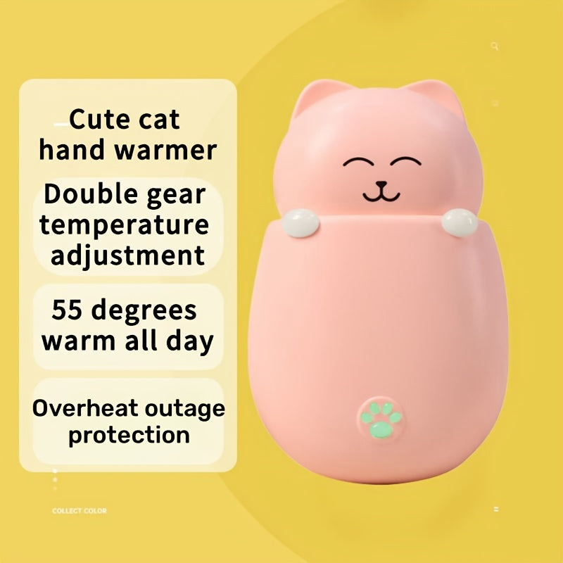 Stay Warm & Pink Pet Cat Rechargeable Hand Warmer 2 Gear Adjustment