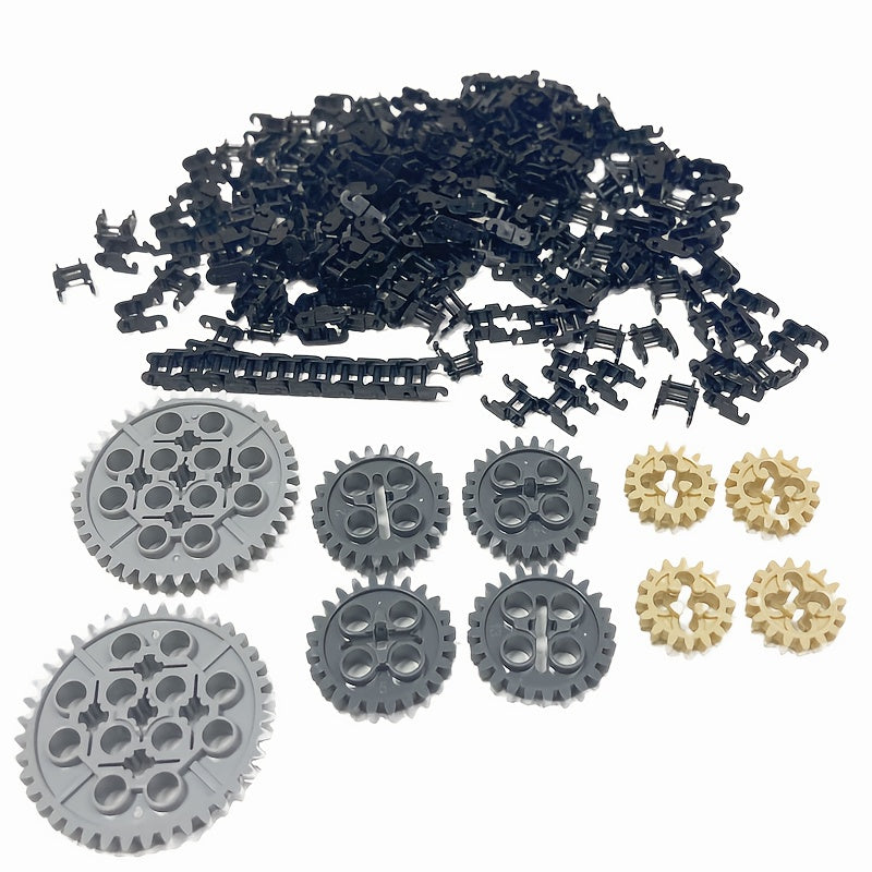 Chain Gear Bags MOC Technology Accessories Mechanical Gear Building Blocks