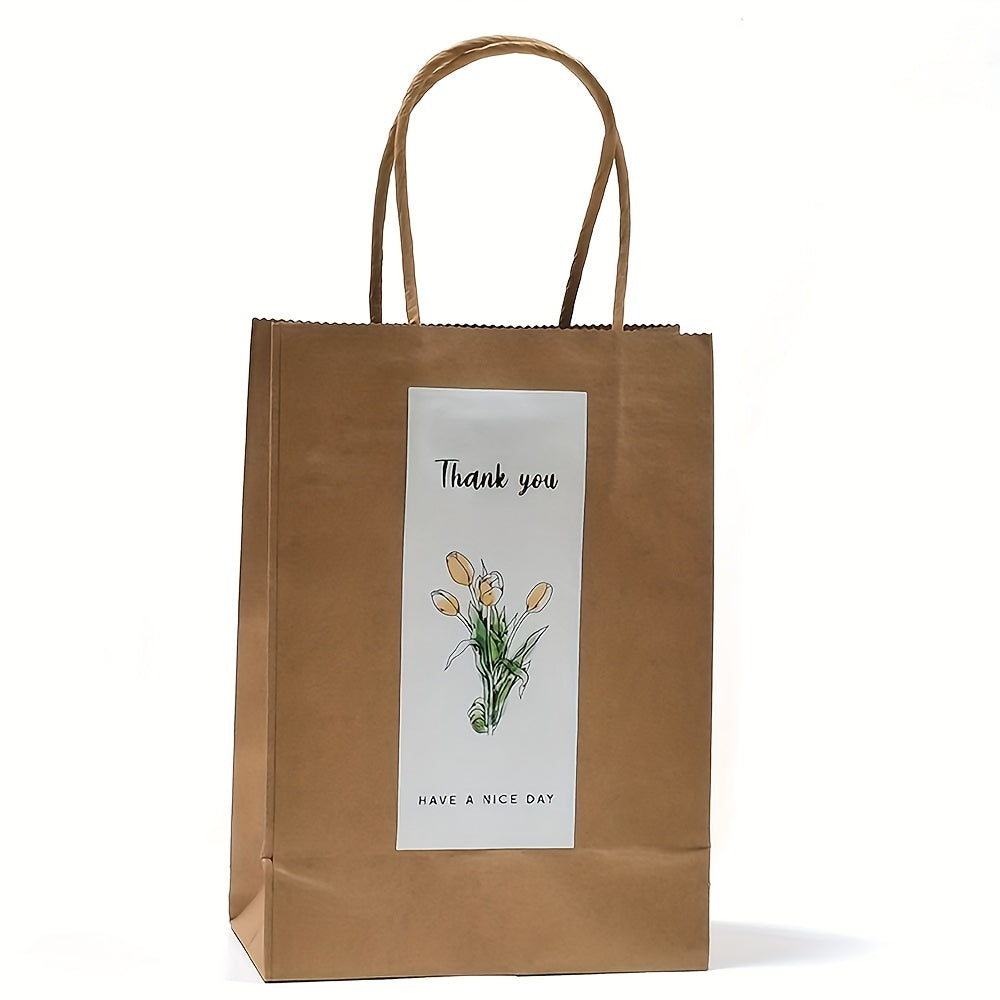 50pcs Thank You Stickers for Gift Boxes Decorative Labels