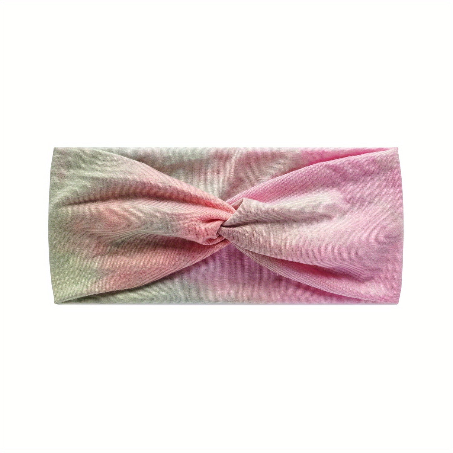 Tie Dye Cross Knotted Headband Elastic Sports Boho Sweatband