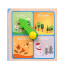Wooden Educational Clock Calendar Teaching Clock Board