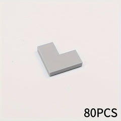 80pcs 2x2L Low Wall Flat Corner Bricks for MOC 147219