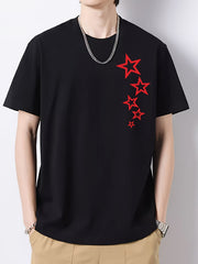 Men's Star Pattern Short Sleeve T-shirt