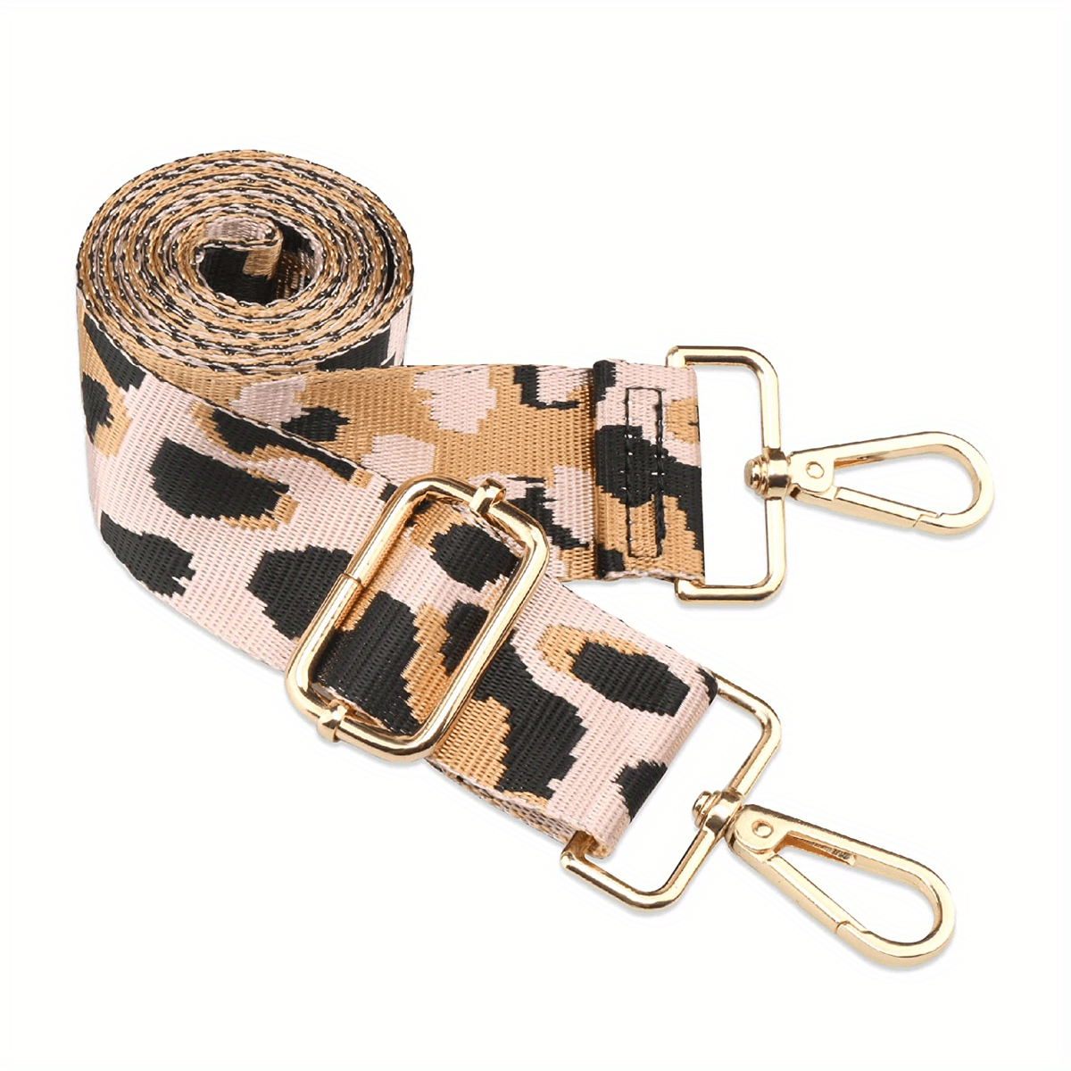 Leopard Pattern Bag Strap Wide Adjustable Replacement Crossbody Strap