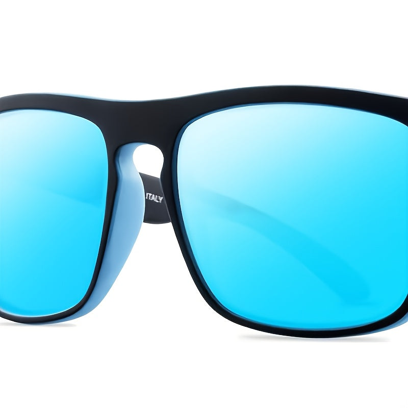 Men's Anti UV Polarized Lens Vintage Rectangular Sunglasses