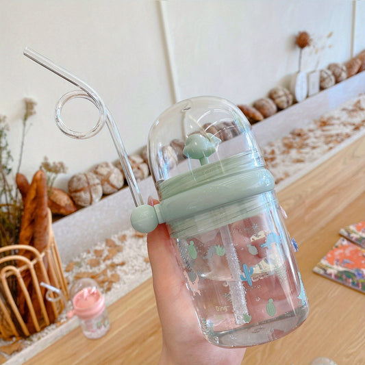 Children's Whale Straw Cup Anti-Fall Portable Water Cup