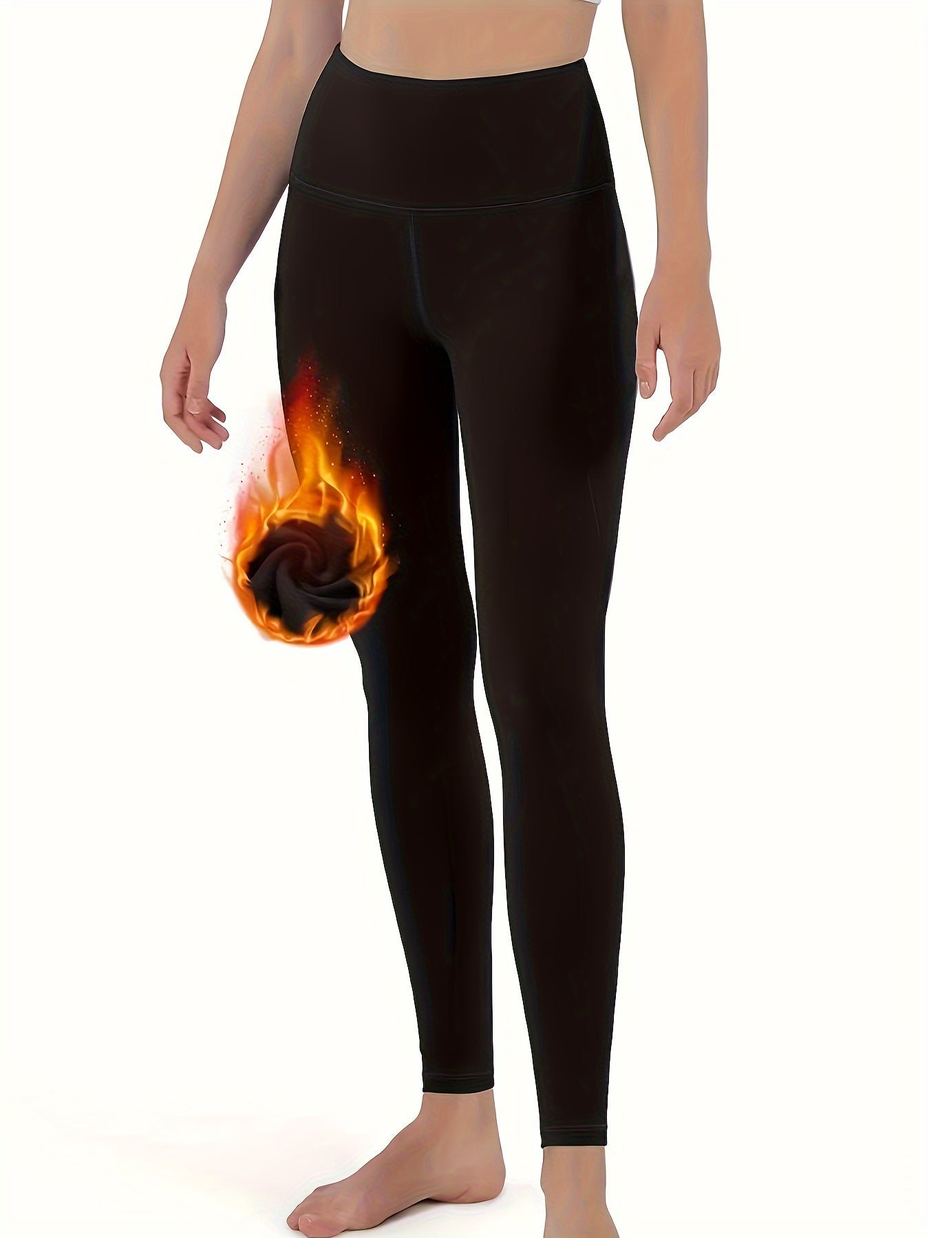 Thickened Fleece Yoga Leggings High Stretch Workout Tight Pants