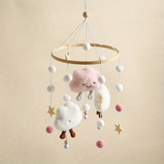 Wooden Baby Bed Bell Toy Halloween Christmas Thanksgiving