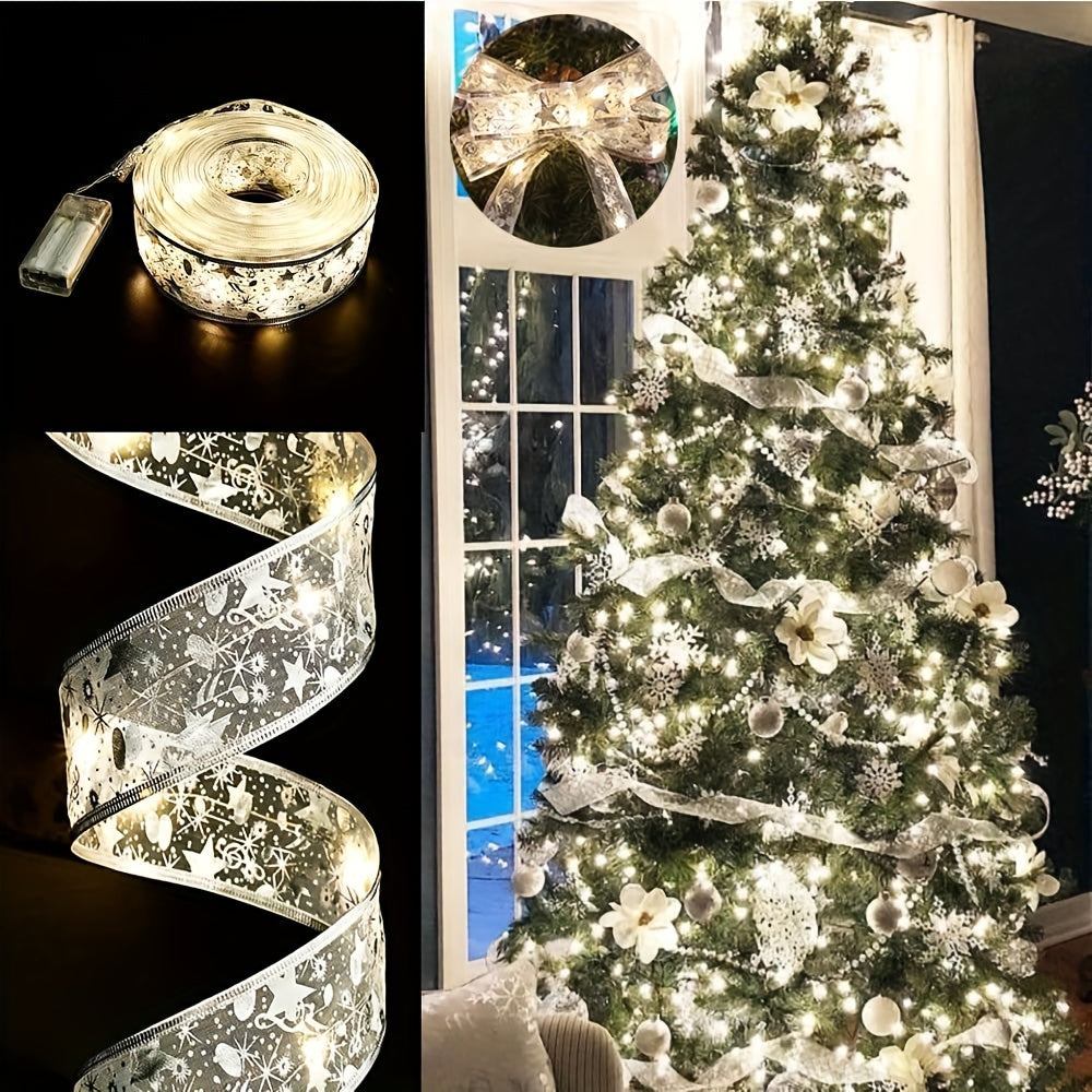 Christmas Ribbon LED String Lights Christmas Decorations