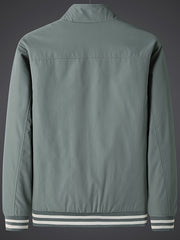 Men's Stylish Windbreaker Jacket with Stand Collar