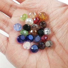 50pcs 5x8mm Colorful Crystal Glass Beads DIY Earrings Bracelet Necklace
