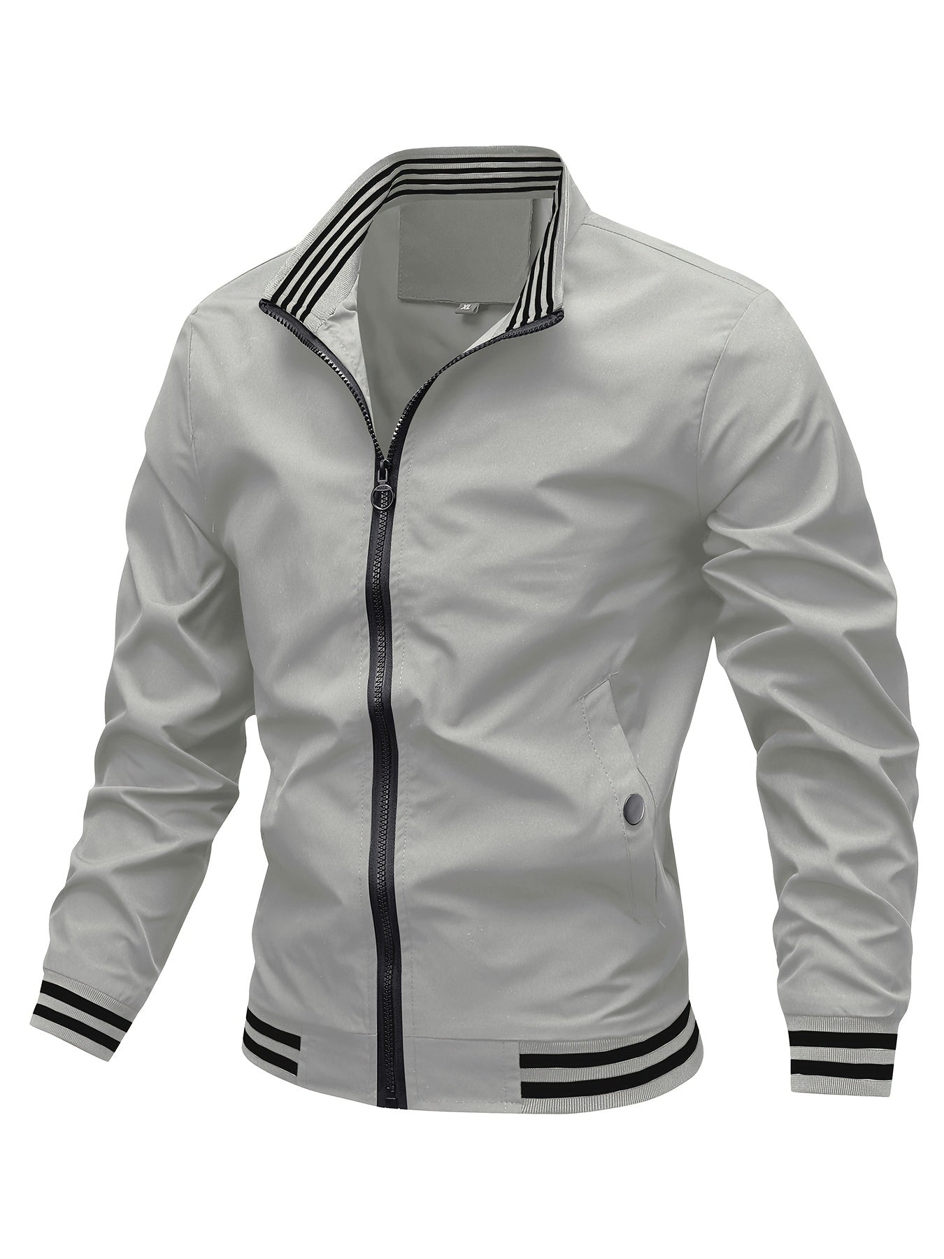 Men's Lightweight Zip Up Jacket Coat Spring Fall Business