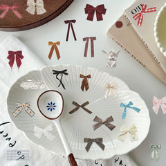 50pcs Butterfly Knot Rope Decorative PET Stickers Assorted DIY Craft Stickers