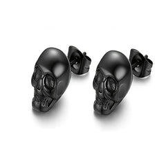 Explosive Gothic Skull Head Stud Earrings