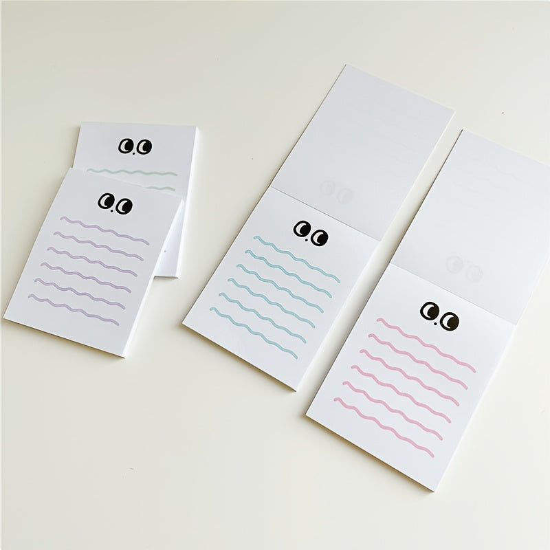 50 Pages Big Eyed Wavy Lined To-Do Lists Journal Diary Memo Pad