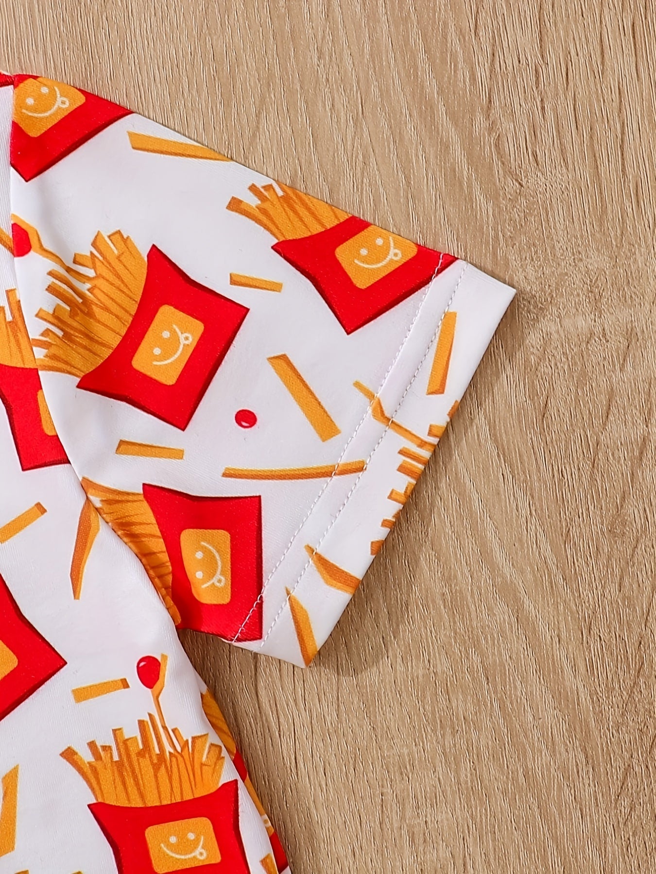 Toddler French Fries Cartoon Graphic T-shirt Top