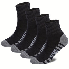 4 Pairs Striped Print Socks Women's Mid Tube Stockings