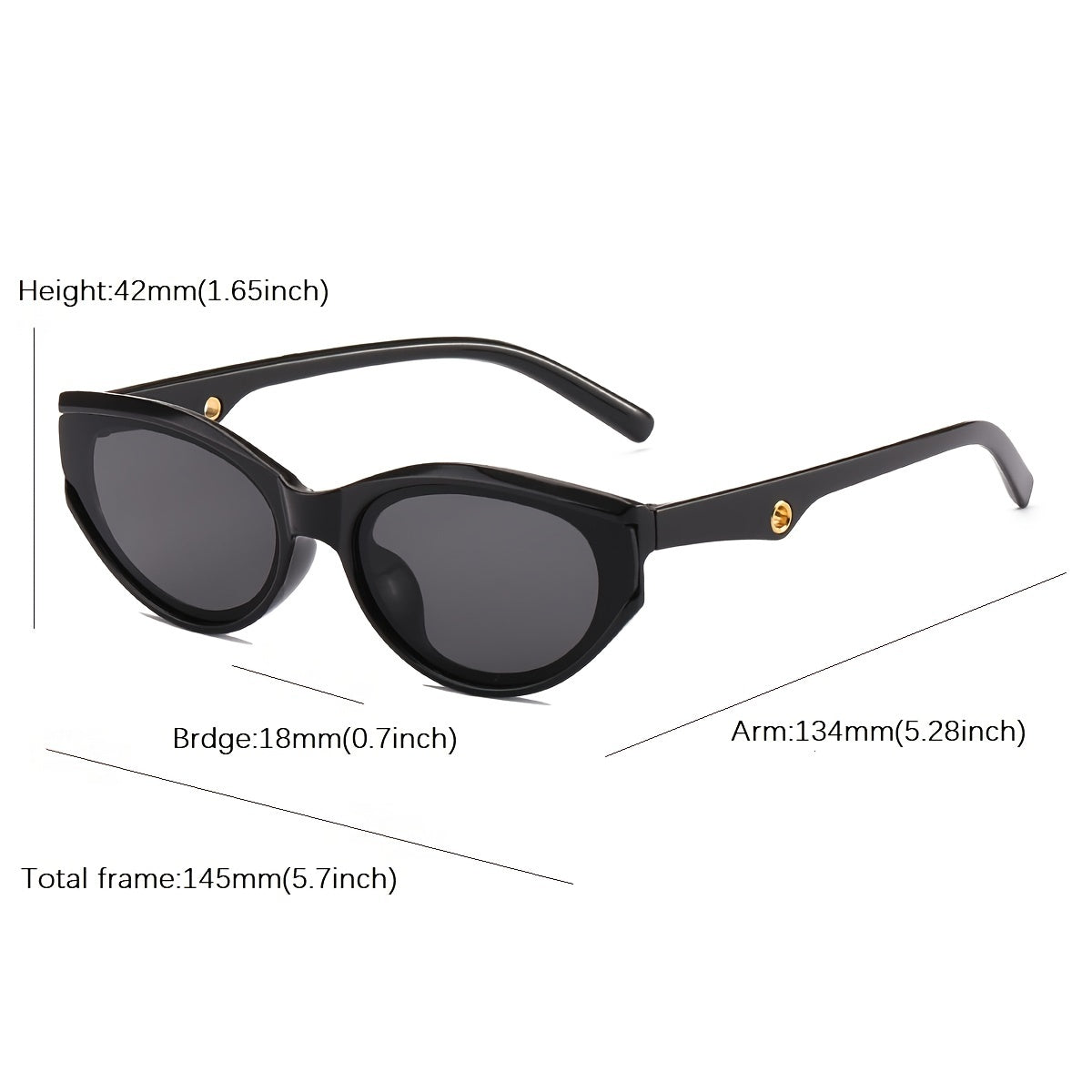 Unisex Oval Round Cat Eye Multicolor Small Sunglasses